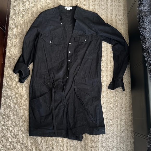 Helmut Lang black shorts jumpsuit sz S - Picture 1 of 3